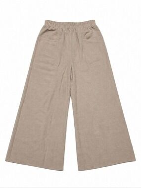 Zenana Beige Taupe Wide Leg Pull-On Pants Size Small New